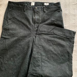 GAP high-rise wide-leg black jeans, size 14